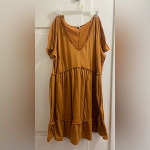 Yellow mid length dress